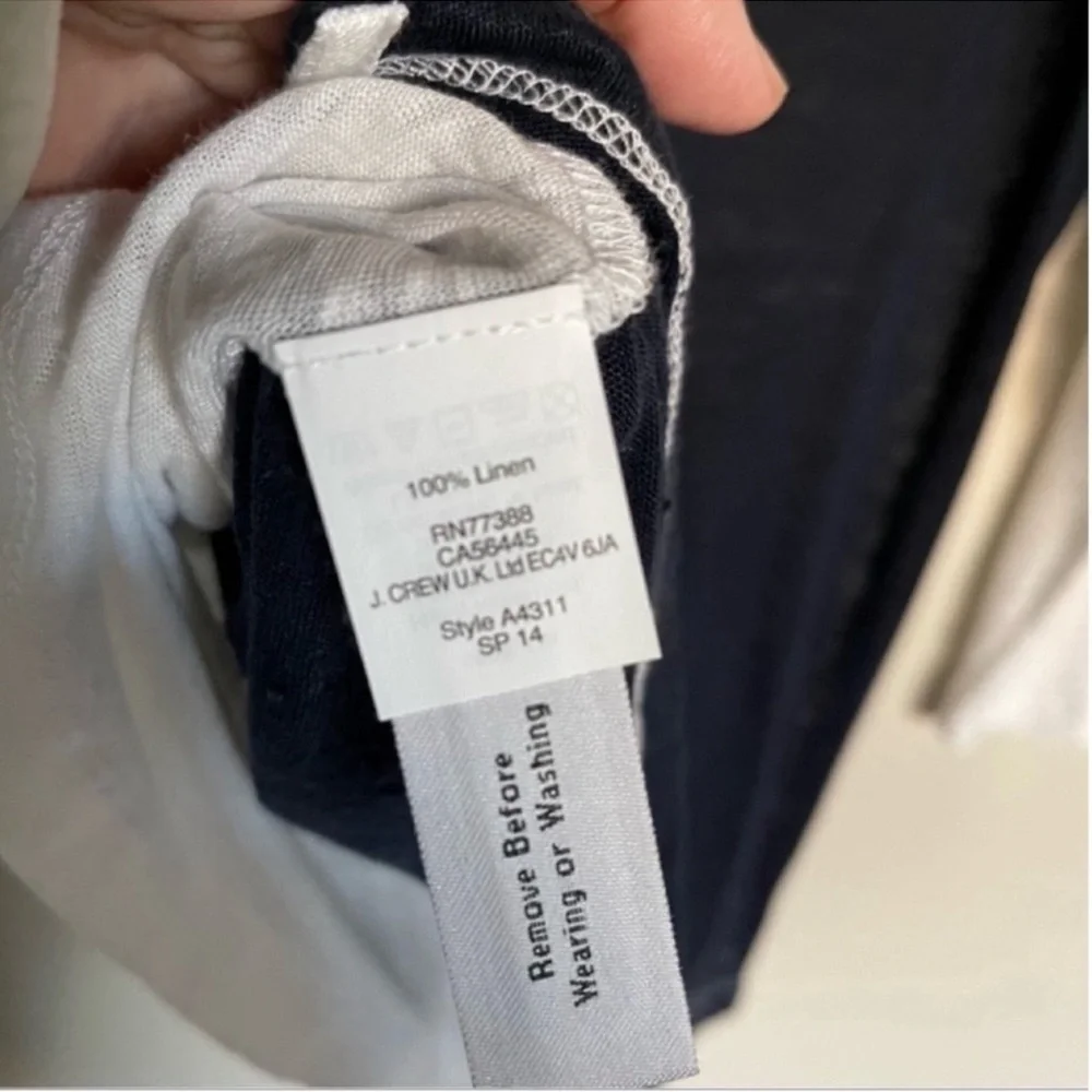 J. Crew Baseball Tee Linen s M - Picture 2 of 4